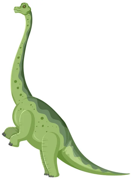 Een Dinosaurus Brachiosaurus Witte Achtergrond Illustratie — Stockvector