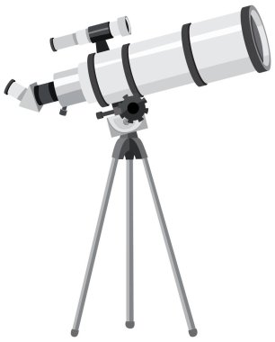 Tripod standı illüstrasyonlu teleskop