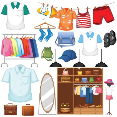 Beyaz arkaplan resimlerinde farklı bir kumaş seti