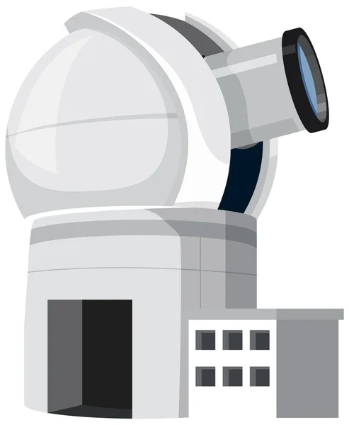 Astronomy Theme Telescope Building Illustration — Stock Vector