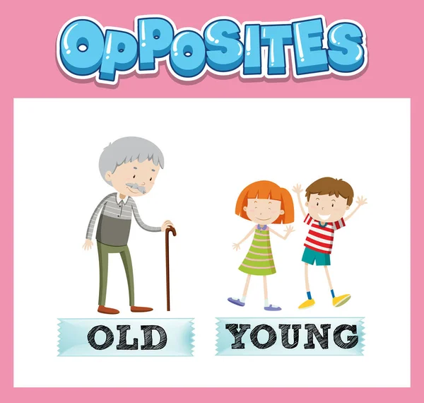 Çocuk resimlemesi için karşıt İngilizce kelimeler