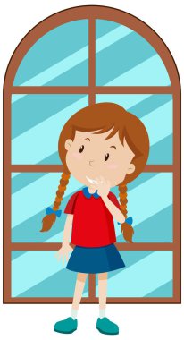 Basit bir kız çizimi karakteri.