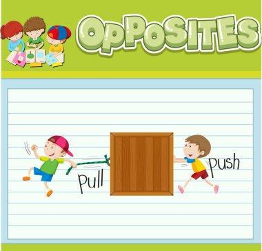 Çocuklar için resimli karşıt kelimeler