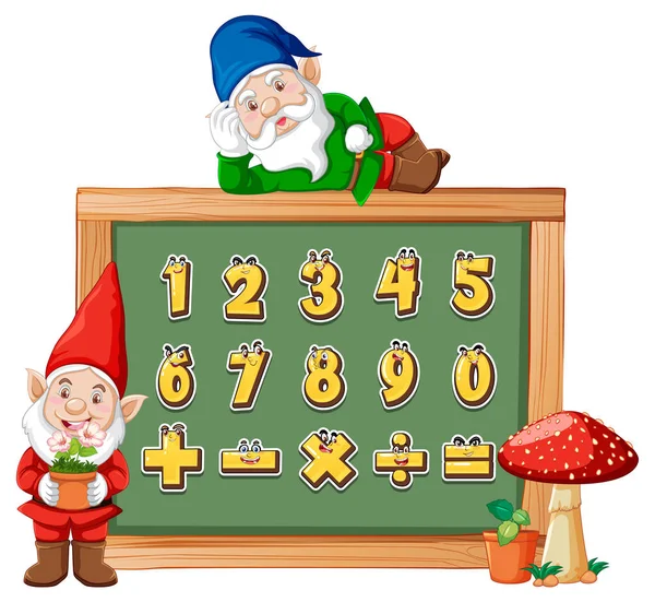 0 'dan 9' a kadar sayma ve matematik sembolleri resimleme