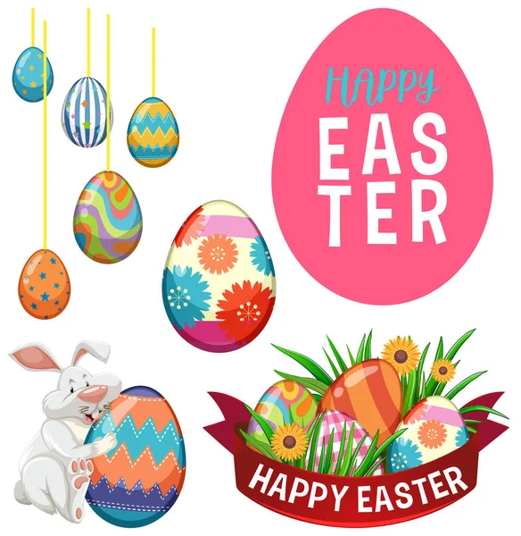 Tavşan ve yumurta resimli Paskalya teması