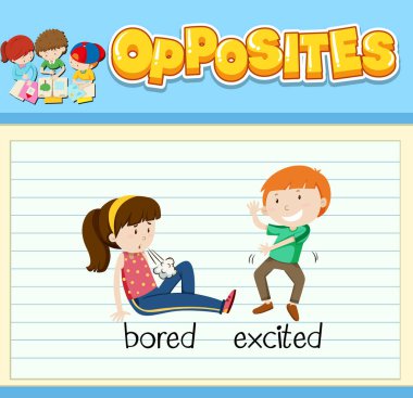 Çocuklar için resimli karşıt kelimeler