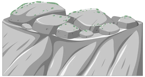Una Roccia Sfondo Bianco Illustrazione — Vettoriale Stock