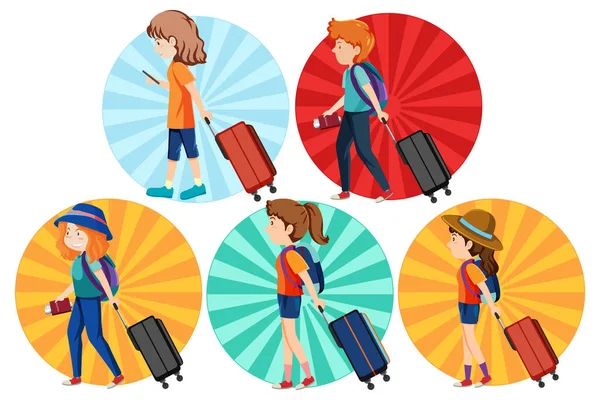 Farklı turist karakterleri basit gösterim ayarları