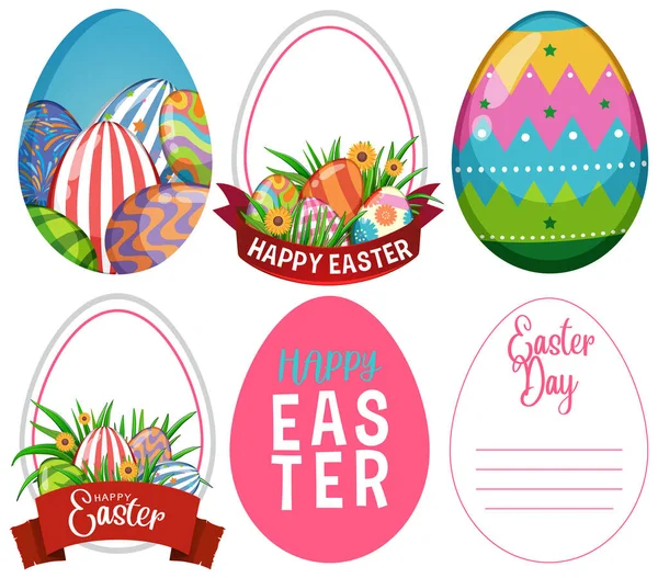 Birçok yumurta resimli Paskalya teması