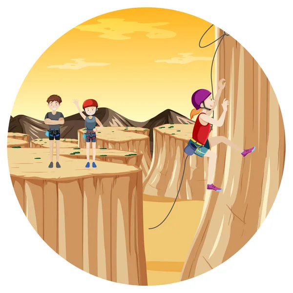 Çöl kaya tırmanışı rozet çizimi