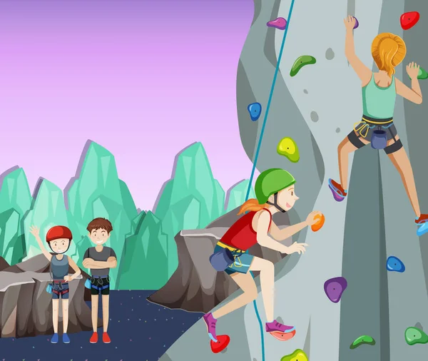 Kapalı alan kaya tırmanışı spor salonu çizimi