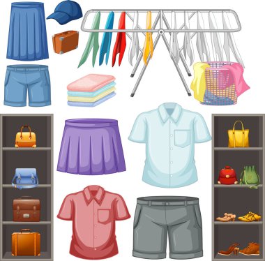 Beyaz arkaplan resimlerinde farklı bir kumaş seti