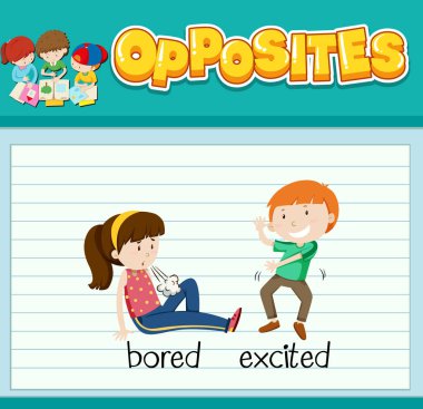 Çocuklar için resimli karşıt kelimeler