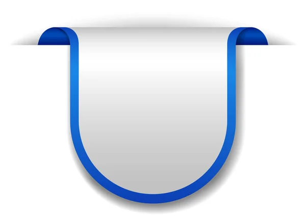 Blaues Banner Design Auf Weißem Hintergrund Illustration — Stockvektor