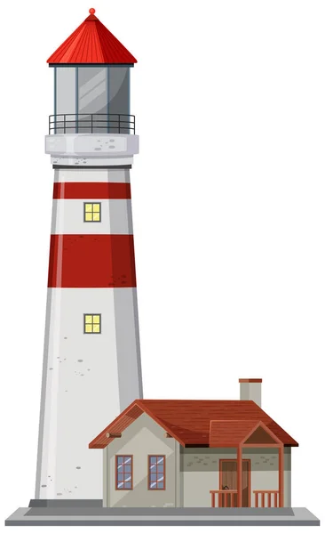 Lighthouse White Background Illustration — Image vectorielle