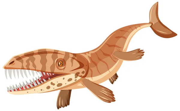 Dinosaurie Dakosaurus Vit Bakgrund Illustration — Stock vektor
