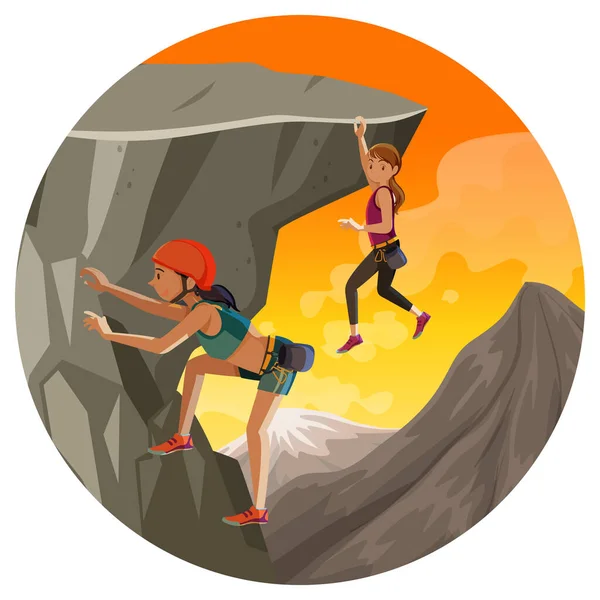 Ilustración Placa Escalada Roca Aislada — Vector de stock