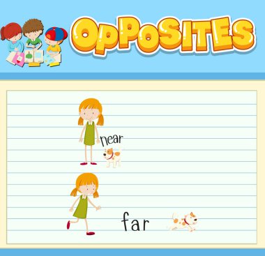 Çocuklar için resimli karşıt kelimeler