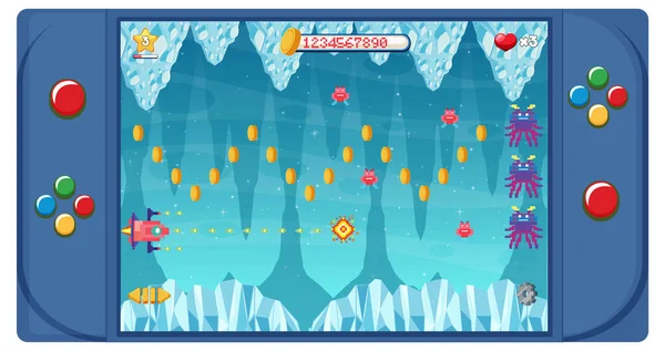 El bilgisayarı oyun konsolu izole illüstrasyonu