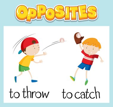 Çocuk resimlemesi için karşıt İngilizce kelimeler