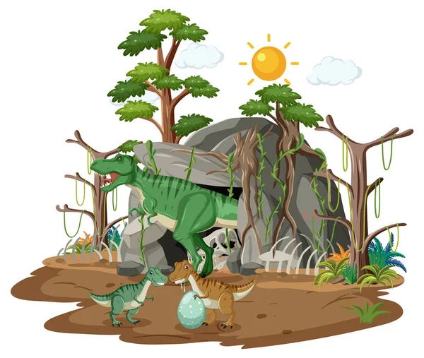 Динозавр Лісі Ізольовані Ілюстрації — стоковий вектор