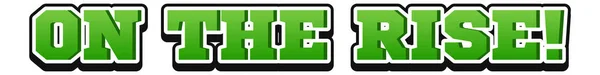 Uno Ilustración Del Logotipo Palabra Verde Aumento — Vector de stock