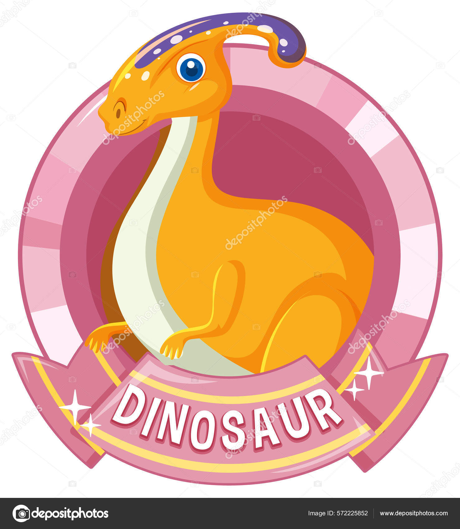 Vetor Cor-de-rosa Bonito Do Dinossauro Ilustração do Vetor