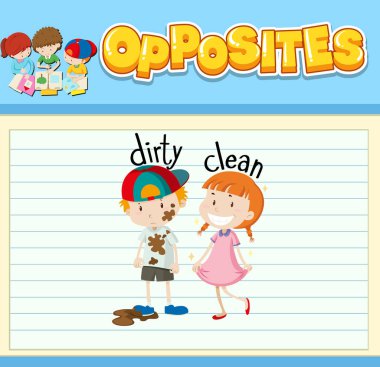 Çocuklar için resimli karşıt kelimeler