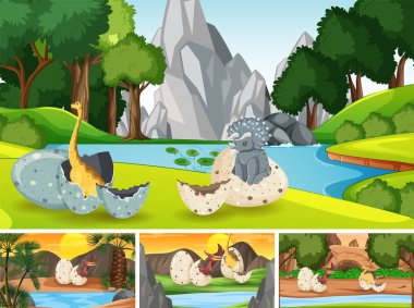 Dinozorların kuluçkadan çıktığı sahne