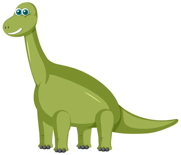 Carino Brachiosaurus Dinosauro Illustrazione Del Fumetto — Vettoriale Stock