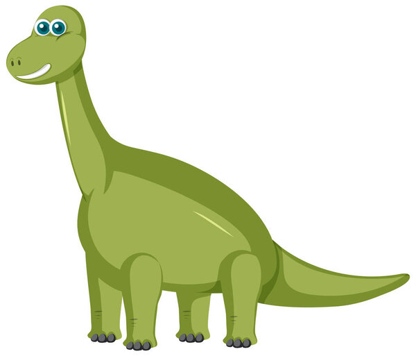 Cute Brachiosaurus Dinosaur Cartoon illustration