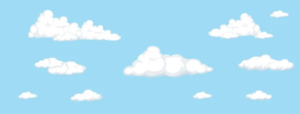 Horizontal Sky Cloud Background Illustration — Stock Vector