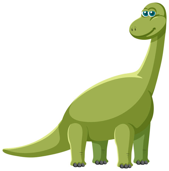 Cute Brachiosaurus Dinosaur Cartoon illustration