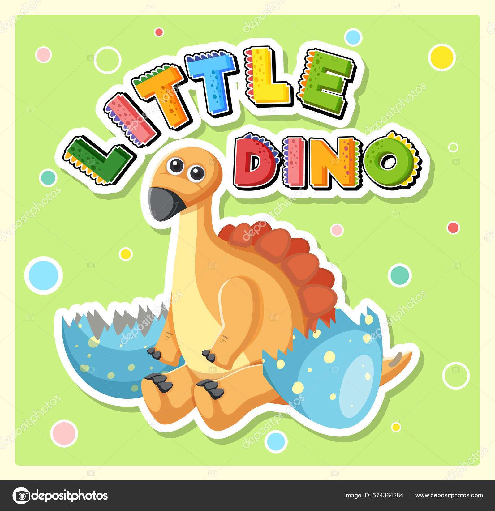 Dinossauro bonito dos desenhos animados — Ilustração de Stock