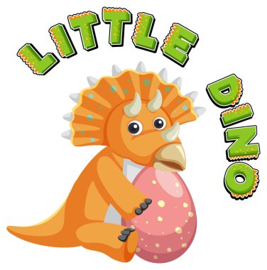 Şirin triceratops dinozor karikatürü çizimi