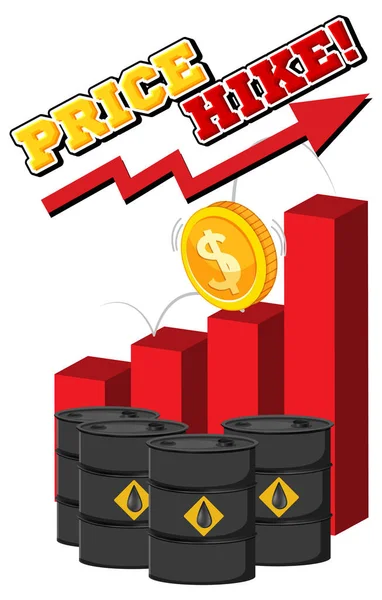 Illustration Logo Price Hike — Image vectorielle