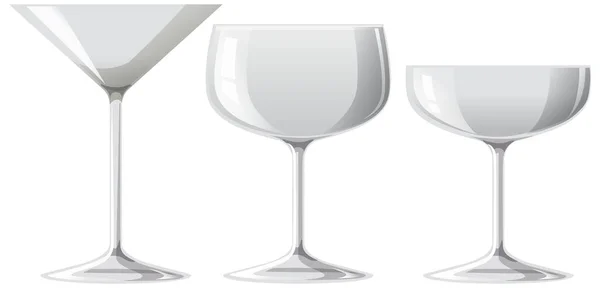 Una Bella Illustrazione Bicchieri Cocktail — Vettoriale Stock