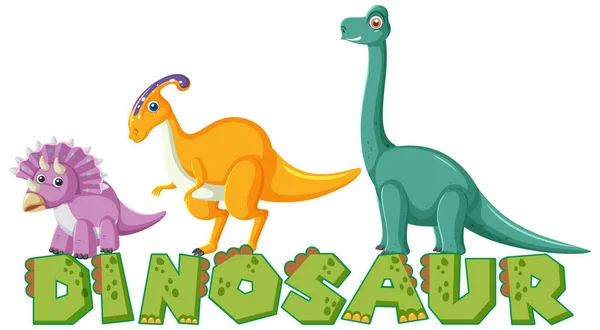 Симпатичная Иллюстрация Логотипа Динозавра — стоковый вектор