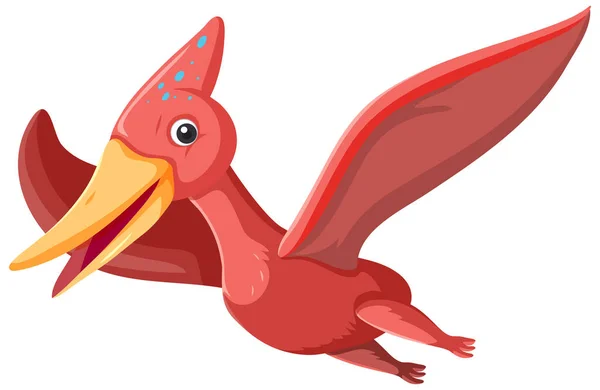 Söta Pterosaurier Dinosaurie Tecknad Illustration — Stock vektor