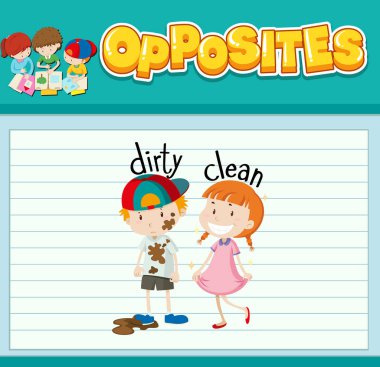 Çocuklar için resimli karşıt kelimeler