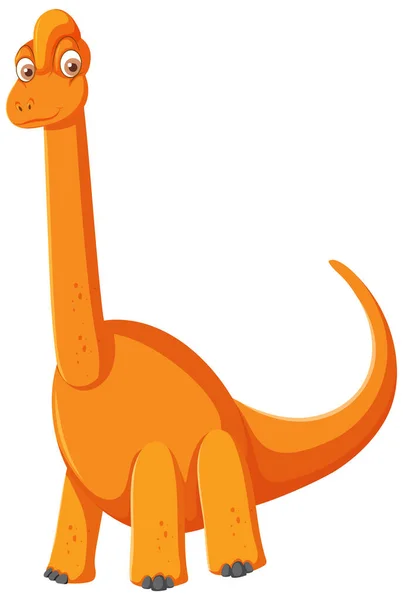 Bonito Brachiosaurus Dinossauro Cartoon Ilustração —  Vetores de Stock