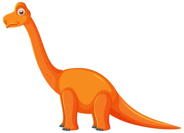 Aranyos Brachiosaurus Dinoszaurusz Rajzfilm Illusztráció — Stock Vector