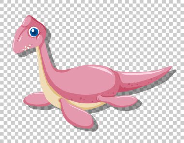 Şirin plesiosaurus dinozoru izole edilmiş.