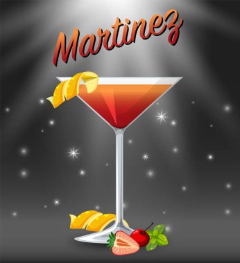 Pina Colada kokteyli, arka plandaki ışıltılı illüstrasyon üzerine.