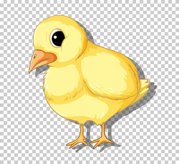 Schattig Klein Chick Cartoon Stijl Illustratie — Stockvector