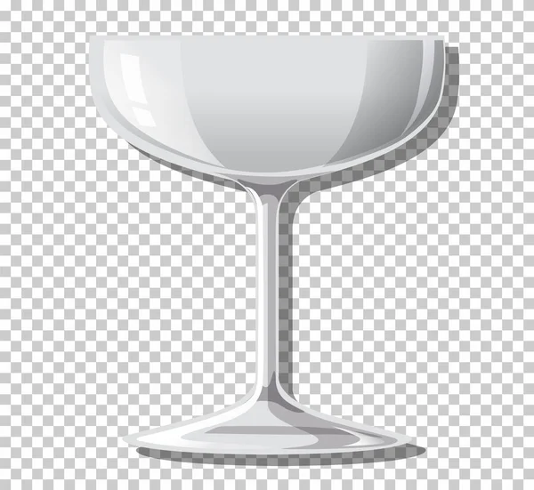 Verre Cocktail Vide Illustration Isolée — Image vectorielle