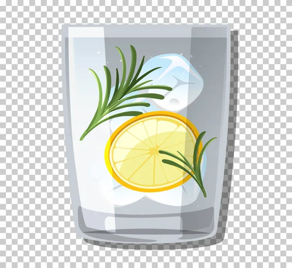 Gin Und Tonic Cocktail Glas — Stockvektor