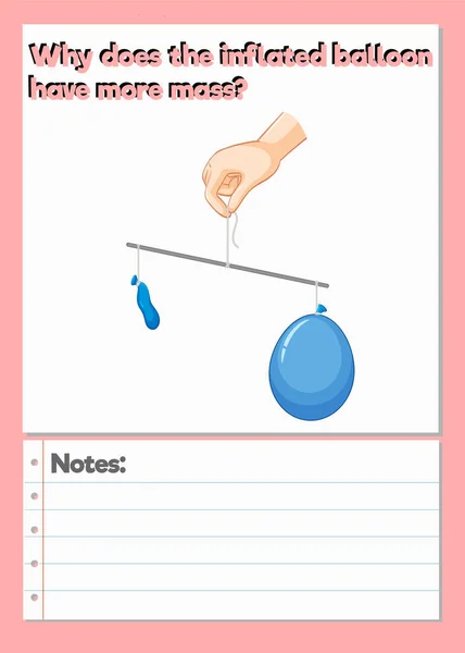 Wetenschap Experiment Log Werkblad Illustratie — Stockvector