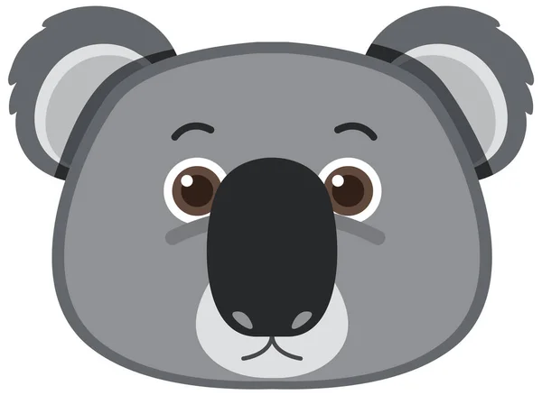 Koala Κεφάλι Επίπεδη Στυλ Εικονογράφηση — Διανυσματικό Αρχείο