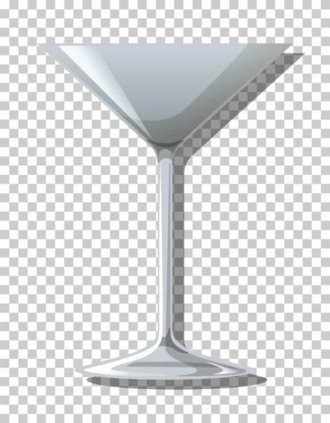 Lege Martini Glas Geïsoleerde Illustratie — Stockvector